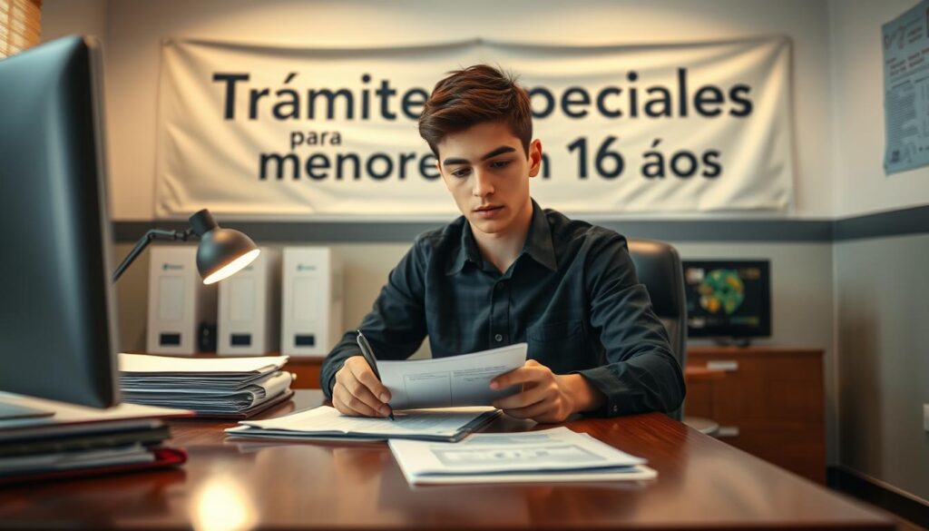 Trámites especiales para menores de 16 años