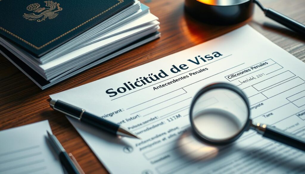 solicitud de visa con antecedentes penales